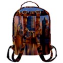 Vancouver Canada Sea Ocean Reflections Skyline Flap Pocket Backpack (Large) View3