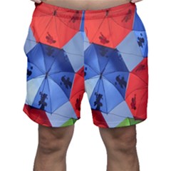 Letters Pattern Folding Umbrellas 2 Men s Shorts by artworkshop