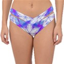 Snowflake Kaleidoscope Template Background Double Strap Halter Bikini Bottom View1