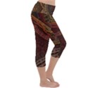 Fractal Pattern Geometric Pattern Disintegration Lightweight Velour Capri Yoga Leggings View3