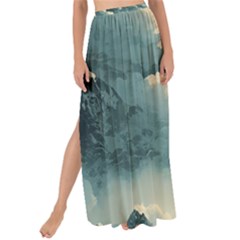 Mountains Alps Nature Clouds Sky Fresh Air Art Maxi Chiffon Tie-up Sarong by Pakemis