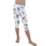 Cute Seamless Pattern With Koala Panda Bear Kids  Lightweight Velour Capri Leggings 