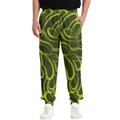 Green-abstract-stippled-repetitive-fashion-seamless-pattern Men s Elastic Waist Pants by Pakemis