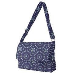 Kaleidoscope Deep Purple Full Print Messenger Bag (s) by Mazipoodles
