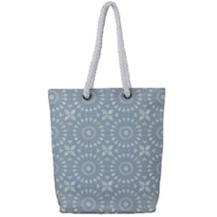 Kaleidoscope Duck Egg Full Print Rope Handle Tote (small) by Mazipoodles
