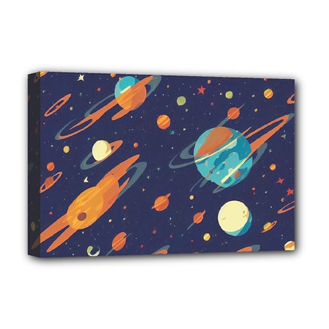 Space Galaxy Planet Universe Stars Night Fantasy Deluxe Canvas 18  X 12  (stretched)