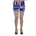 Urban City Cyberpunk River Cyber Tech Future Skinny Shorts View1