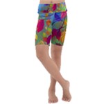 Leaves Foliage Autumn Branch Trees Nature Forest Kids  Lightweight Velour Cropped Yoga Leggings
