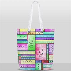 Colorful Pattern Full Print Rope Handle Tote (small) by gasi