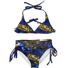 Space Futuristic Shiny Abstraction Flash Colorful Kids  Classic Bikini Set by Pakemis