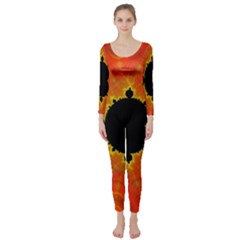 Fractal Mandelbrot Set Pattern Art Long Sleeve Catsuit by Ravend