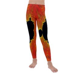 Fractal Mandelbrot Set Pattern Art Kids  Lightweight Velour Leggings by Ravend