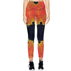 Fractal Mandelbrot Set Pattern Art Pocket Leggings  by Ravend