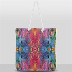 Firey Repeats I Full Print Rope Handle Tote (large)