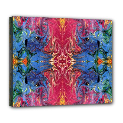 Firey Repeats I Deluxe Canvas 24  X 20  (stretched) by kaleidomarblingart
