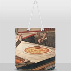 Let`s Make Pizza Full Print Rope Handle Tote (large)