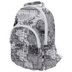 Antique Mapa Mundi Revisited Rounded Multi Pocket Backpack by ConteMonfrey