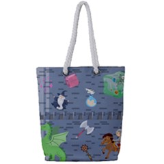Dnd Full Print Rope Handle Tote (small) by NerdySparkleGoth
