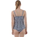 Circle Ornate Motif Random Pattern Twist Front Tankini Set View2
