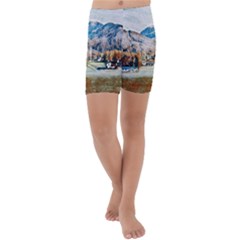 Trentino Alto Adige, Italy  Kids  Lightweight Velour Capri Yoga Leggings by ConteMonfrey