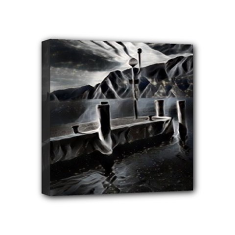 Smokey Pier Mini Canvas 4  X 4  (stretched) by ConteMonfrey