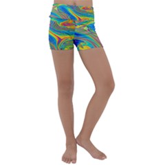 My Bubble Project Fit To Screen Kids  Lightweight Velour Yoga Shorts by artworkshop
