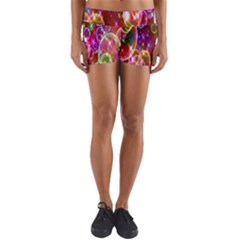Rainbow Spectrum Bubbles Yoga Shorts by artworkshop