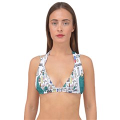 Medical Biology Detail Medicine Psychedelic Science Abstract Abstraction Chemistry Genetics Art Patt Double Strap Halter Bikini Top by Jancukart
