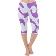 Abstract Pattern Purple Swirl T- Shirt Abstract Pattern Purple Swirl T- Shirt Lightweight Velour Cropped Yoga Leggings