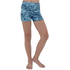 Texture Reef Pattern Kids  Lightweight Velour Yoga Shorts by artworkshop