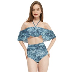 Texture Reef Pattern Halter Flowy Bikini Set  by artworkshop