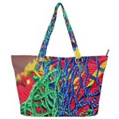 Thread Texture Pattern Full Print Shoulder Bag by artworkshop