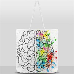 Brain-mind-psychology-idea-drawing Full Print Rope Handle Tote (large) by Jancukart