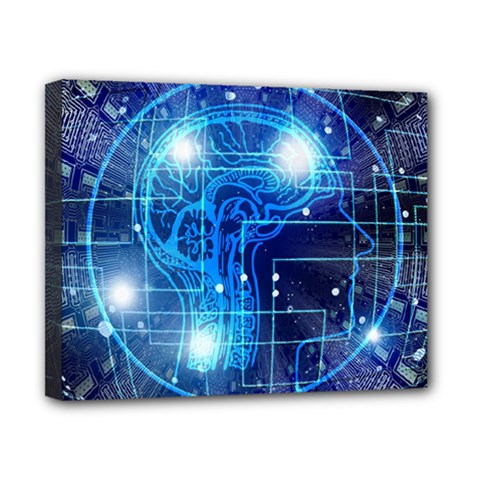 Artificial Intelligence Brain Think Art Canvas 10  X 8  (stretched) by Jancukart