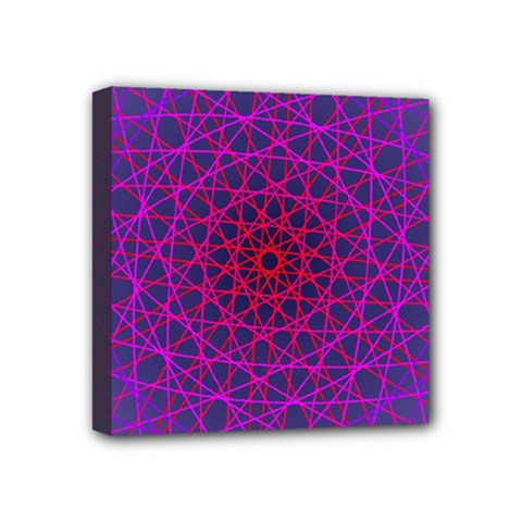Geometric Pattern-line Art Mini Canvas 4  X 4  (stretched) by Ravend