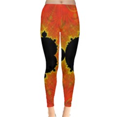 Fractal Mandelbrot Set Pattern Art Leggings  by Ravend