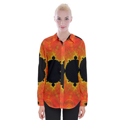 Fractal Mandelbrot Set Pattern Art Womens Long Sleeve Shirt by Ravend