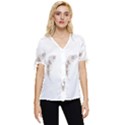 Boho Feather Pattern T- Shirt Boho Feather Pattern T- Shirt Bow Sleeve Button Up Top View1