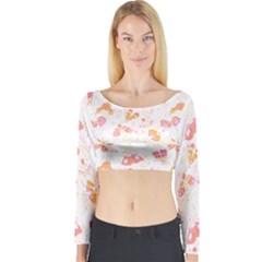 Butterfly T- Shirt Butterflies And Moths Pattern T- Shirt Long Sleeve Crop Top by maxcute