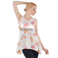 Butterfly T- Shirt Butterflies And Moths Pattern T- Shirt Side Drop Tank Tunic by maxcute
