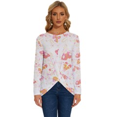 Butterfly T- Shirt Butterflies And Moths Pattern T- Shirt Long Sleeve Crew Neck Pullover Top by maxcute