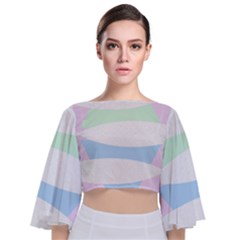 Fishing Gift T- Shirtfish T- Shirt (1) Tie Back Butterfly Sleeve Chiffon Top