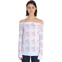 Great Dane Dog Pattern T- Shirt Great Dane Dog Pattern T- Shirt Off Shoulder Long Sleeve Top