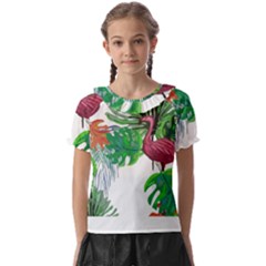 Hawaii T- Shirt Hawaii Creative Pattern T- Shirt Kids  Frill Chiffon Blouse by maxcute