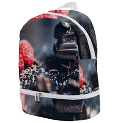 Chocolate Dark Zip Bottom Backpack by artworkshop