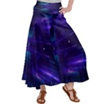 Abstract Colorful Pattern Design Satin Palazzo Pants