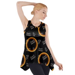 Abstract Pattern Background Side Drop Tank Tunic