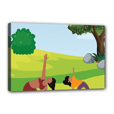 Large Canvas 18  X 12  (stretched) by SymmekaDesign