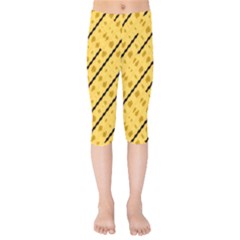 Background Yellow Background Kids  Capri Leggings  by Ravend