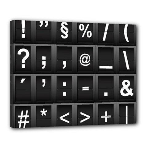 Timeline Character Symbols Alphabet Literacy Read Canvas 20  X 16  (stretched) by Jancukart